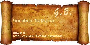Gereben Bettina névjegykártya